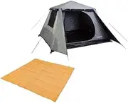 Kings 4-6 Person Tent Waterproof Polyester Quick Set up+ Mesh Flooring - 3 x 3m