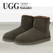 Woolcomfort UGG Boots Classic Unisex Mini Premium Australian Sheepskin-Chocolate