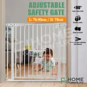 Pet Dog Safety Gate Fence Barrier Security Guard Adjustable Door Stairs 77cm