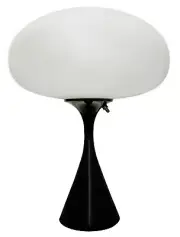 Mid Century Design Table Lamp by Designline in Gloss Black -Danish Modern Look