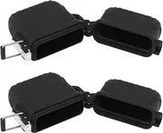 [RASTKY] 2 PCS Pocket Lighter Container Case with Sealed Cap and Locking Mechanism, Black Color