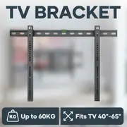 Wall Mount TV Stand Television Mounting Bracket Holder Base Hanger Black Modern Fits 40 to 65 Inches