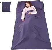 Lightweight Sleeping Bag Liner Sleeping Sack Camping Hotel Travel Sheet Jewel Blue
