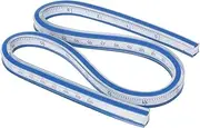 Flexible Vinyl Plastic French Curve Ruler for Drawing Design Drafting 30cm/40cm/50cm/60cm ? 12/16/20/24 Inches Bendy Measuring Tape Measuring Curves Arts & Crafts