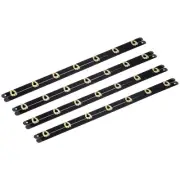 4 Set Corset Busk, 14 Inch Black Steel Boning Support with Gold Buttons