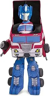 Disguise Optimus Prime Costume, Official Converting Transformer Costumes for Boys, Convertible Character Suit, Kids Size Small (4-6), Blue & Red