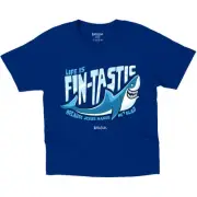 Life Is Fin Tastic Jesus Makes Me Glad Royal Blue Cotton Children's T Shirt 5T