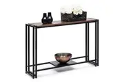 Sleek Hallway Console Table with Copper Textured Top