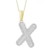 Men's Charm 0.40ct Round Natural Diamond 10k Yellow Gold