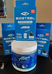 Alani Nu Pre-Workout Breezeberry 3 BIOSTEEL Hydration mix BCAA's Blue Raspberry