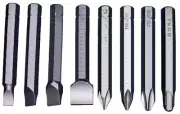 8 Piece Impact Bit Set (5/16" Hex 80mm Long) T&E Tools 5219