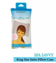 Spa Savvy Satin Pillow King Size Smooth Silky Pillow Sleeve Case Soft Cover