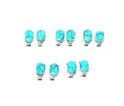 WHOLESALE 5PR 925 SOLID STERLING SILVER BLUE TURQUOISE STUD EARRING LOT b025