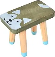 Mikinona 1Pc Cartoon Wooden Footstool Non Slip Step Stool for Home Use Lightweight and Stable Design for Childrens Rooms Easy to Move and Safe for Changing Shoes