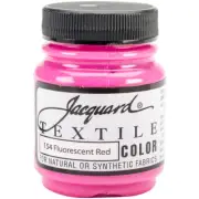 Jacquard Textile Color Fabric Paint 2.25oz Fluorescent Red