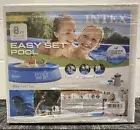 NEW Intex 8'x24" Easy Set Round Inflatable Above Ground Pool with Filter Pump