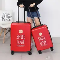 在飛比找樂天市場購物網優惠-旅行箱 行李箱學生可愛小清新24寸20拉桿箱萬向輪女卡通旅行