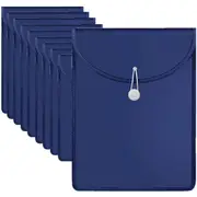 Marbig Top Load File Folder With Elastic Closure PP A4 Navy Dark Blue Pack 10