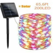8 Modes 200 LED Solar String Light Copper Wire Fairy Light Garden Decor Colorful