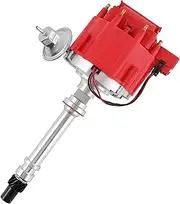 JDMSPEED New Red Cap HEI Distributor Replacement For Chevy GM Small Block Big Block 65k
