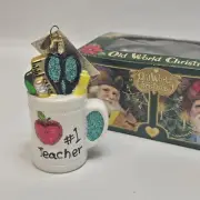 Old World Christmas - Best Teacher Mug - 32318 With Box