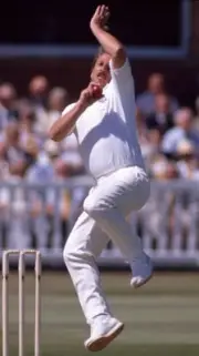 Ian Botham bowling for Worcestershire during the Benson Hedges Cup- Old Photo