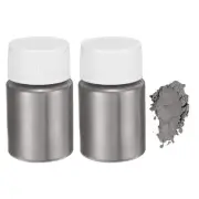 2pcs 30g/1oz Mica Powder for Epoxy Resin Kits Casting Resin, Gray Silver