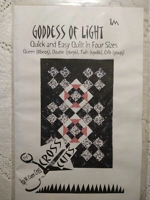 Quilt Pattern Goddess of Light 4 sizes Kay Cross Cross Cuts Paper Piece New