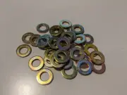 1/4" F436 SAE GRADE 8 HARDENED FLAT WASHERS YELLOW ZINC 100 EACH