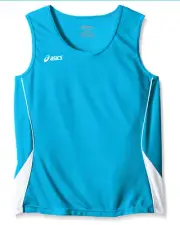 $28 ASICS Girl's Girls Jr. Baseline Jersey, Bluel/White Size Medium