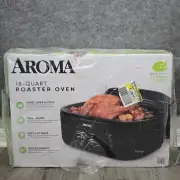 Aroma Roaster Oven 18-Quart Self-Basting Lid Adjustable Temperature Control