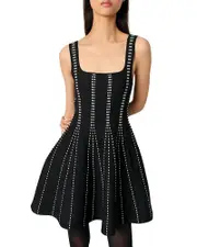 Maje Short Jacquard Knit Dress
