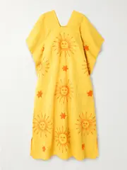 [Pippa Holt] Pippa Holt - Embroidered Cotton Huipil - Yellow - One size One size Yellow