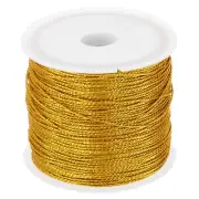 35m/38yards Metallic Cord, 1 Roll 0.6mm Dia Ornament String Thread, Gold