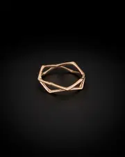 14K Italian Rose Gold Geometric Ring