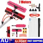 7m Water Fed Pole Kit Rotatable Solar Panel Cleaning 35cm Brush Squeegee Window