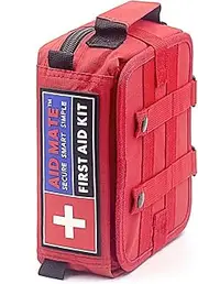 Dremdo First Aid Bag Empty Portable First Aid Box Compact Multifunctional Layered Medicine Box, Travel Carrying Bag for Pills Bottles, Vitamin Box and Medical Supplements,Red