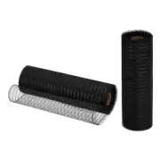 2 Pcs 10" x 30Feet PP Decorative Mesh Ribbon, Black with Black Foil