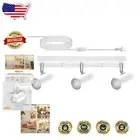 Versatile 3 Light Ceiling and Wall Mount Track Light - 15 ft Cord, Rocker Switch