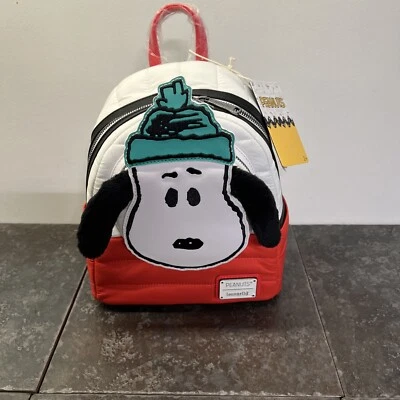 Loungefly Peanuts Snoopy Snow Day Holiday Mini Backpack Purse NEW W/ TAGS