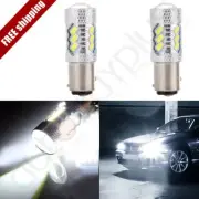 2x LED 1157 BAY15D 15 5730 SMD Light 60W 6000LM Xenon Brake White Bulb (for: Kia)