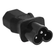 RackPower KNLCA08-01 IEC C13 Female to C6 Clover male plug Power Adapter Converter - for use with testing and tagging only [KNLCA08-01]