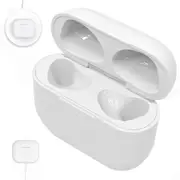 Earphone Charger Case for 3 Charging Case 450Mah Wireless Charging Case Bluetooth Sync Quick-Pairin White