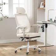 Okeysen Mesh Office Chair with Footrest Home Office Desk Chair with Headrest and Backrest Adjustable Ergonomic Executive Desk Chair with Wheels 360 Swivel Computer Task Chair