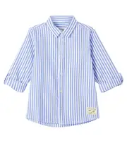 [Scotch & Soda Kids] Scotch & Soda Kids Striped cotton seersucker shirt Y 14 blue