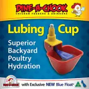 Dine a Chook - Lubing-Drinker-Cup-Poultry-Chicken-Waterer-Nipple-Drinker BLUE