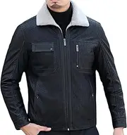 [Sumairah] Men's Down Haining Sheepskin Coat Winter Thicken Thermal Genuine Leather Jacket