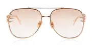Anna-Karin Karlsson CLAW VOYAGE Rose Gold Men's Sunglasses Gold Size 58