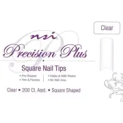 PRECISION PLUS Square Clear Nail Tips Tray 200ct