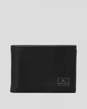 [Rip Curl] Rip Curl Men's Corpawatu Icon Pu Slim Wallet in Black One Size Black